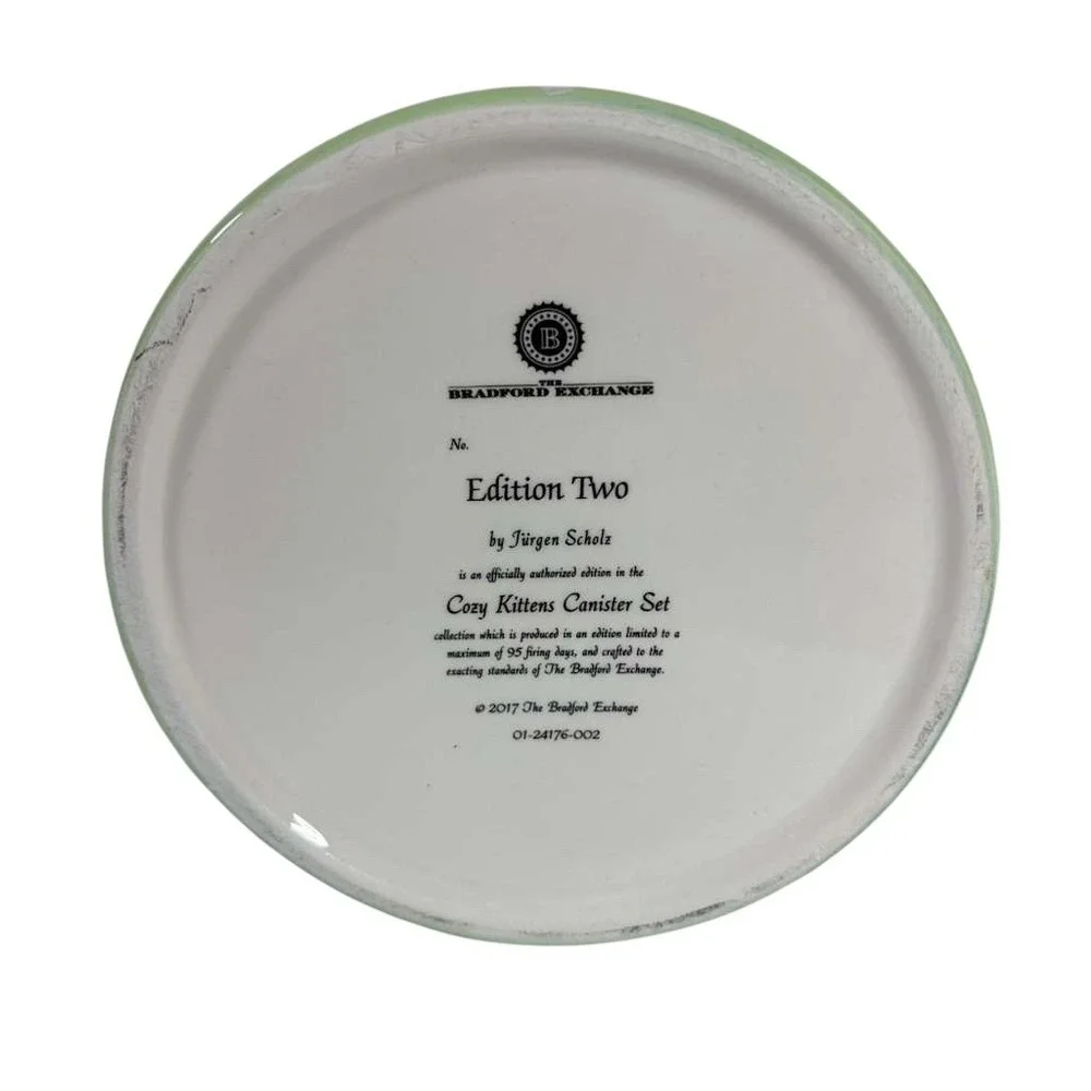 The Bradford Exchange Edition Two 2017 Cozy Kitten Canister 11